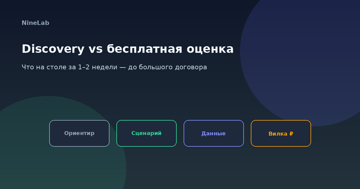 Discovery vs бесплатная оценка: что на столе за 1–2 недели